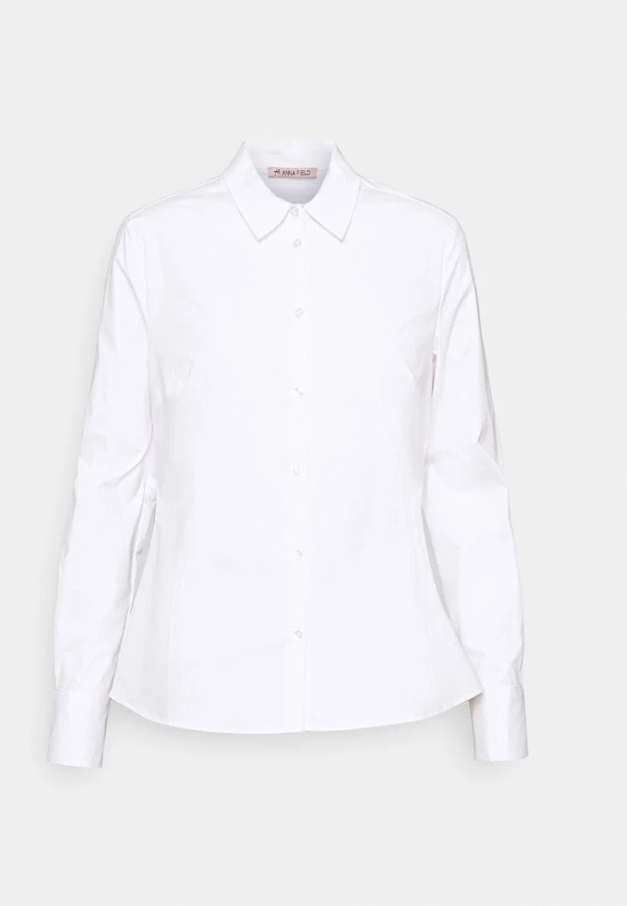 Chemise ANNA FIELD Anna Field Button-down Blouse Blanche Femme | RUM-0742528